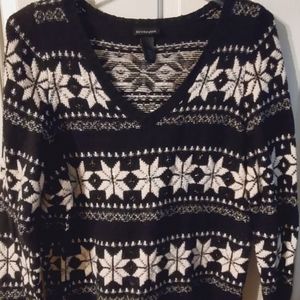 💗Gorgeous Lane Bryant V neck long sleeve sweater sz 18/20 sequins black